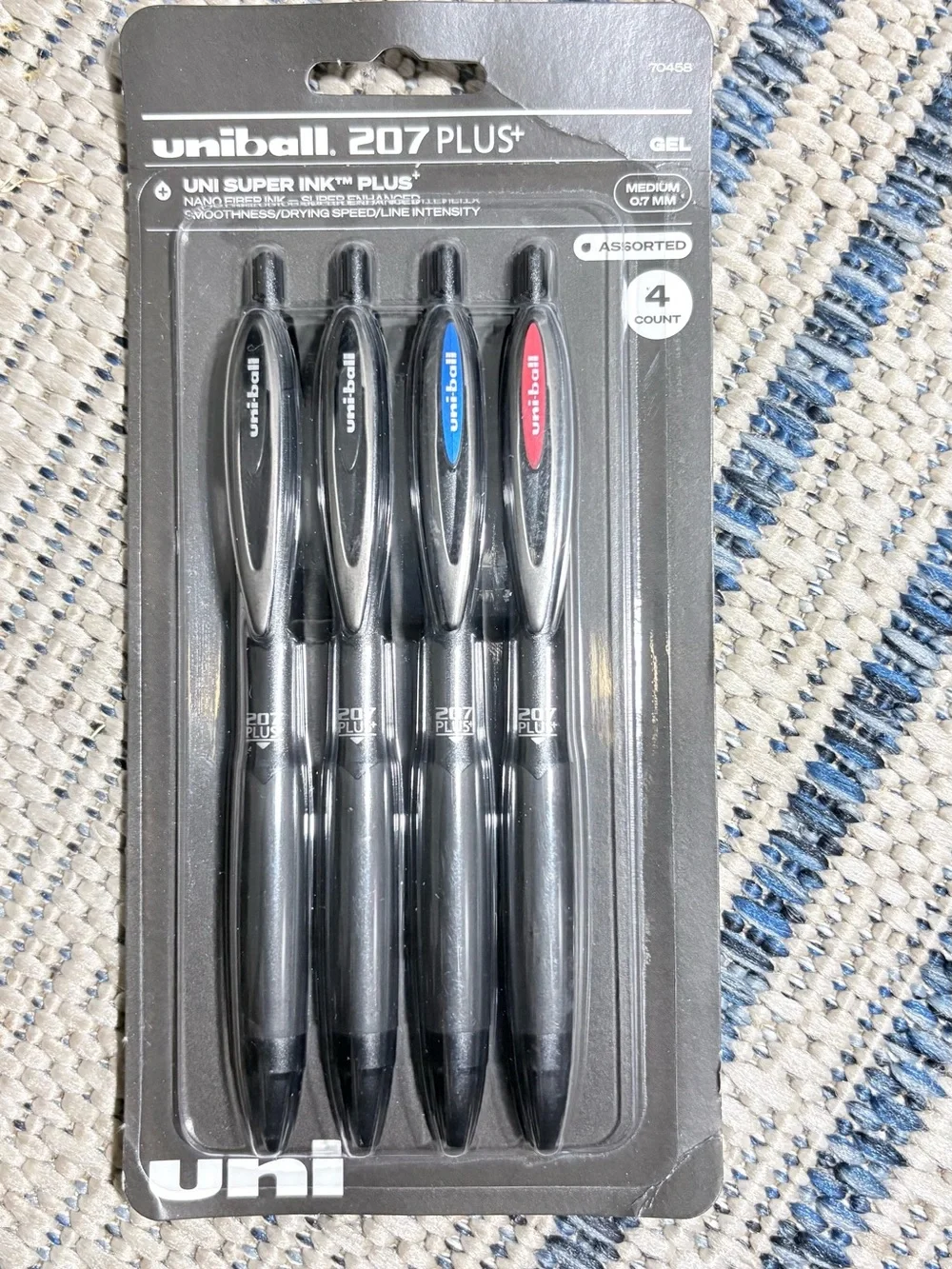 207 PLUS+ Gel Pens - Black Barrel with Assorted Ink (4 Count)